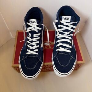 ON HOLD Vans Men's Filmore Navy/Blue Suede/Canvas High Top Skate Shoes Size: 13